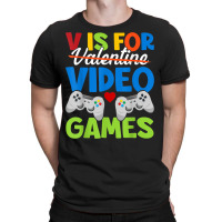 V Is For Video Games T-shirt | Artistshot
