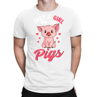 Just A Girl Who Loves Pigs Hog Lover Cute Farmer T Shirt T-shirt | Artistshot