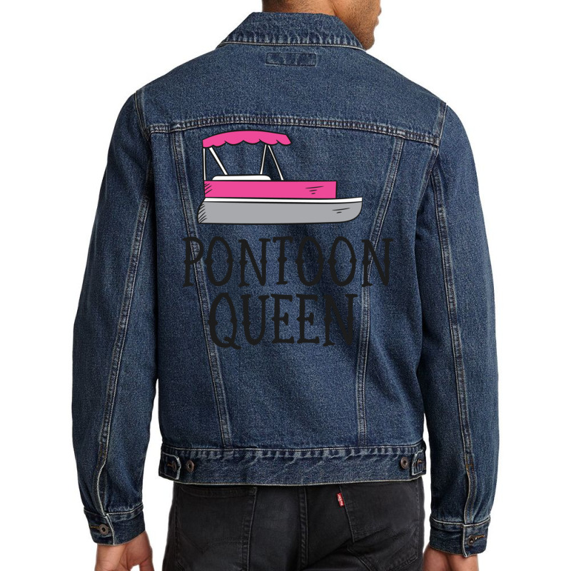 Funny Pontoon Queen Girl Boat Pontoon Sweatshirt Men Denim Jacket | Artistshot