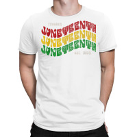 Juneteenth 1865 Black History Gifts Retro Vintage Wavy Text T Shirt T-shirt | Artistshot