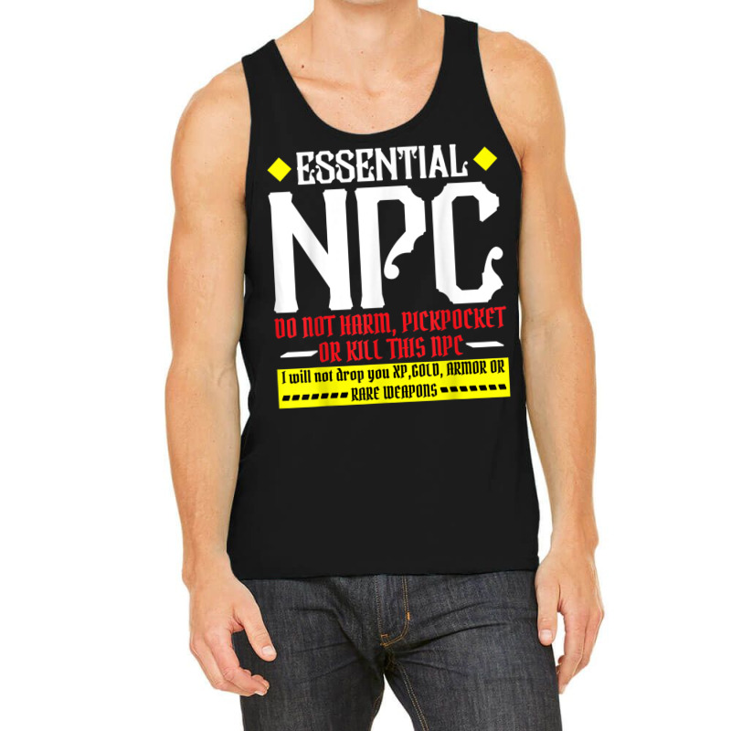 Funny Gamer Tee Shirts Tshirt Funny Essential Npc Do Not Har Tank Top | Artistshot