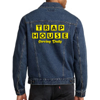 Trap House   Serving Daily Men Denim Jacket | Artistshot