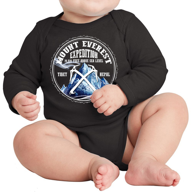 The Official Mount Everest Expedition Mt Everest T Shirt Long Sleeve Baby Bodysuit by gellisjkbegayphe | Artistshot