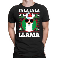 Fa La La Llama Ugly Christmas Long Sleeve Shirt T-shirt | Artistshot