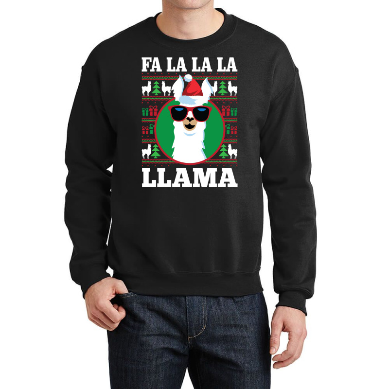 Fa La La Llama Ugly Christmas Long Sleeve Shirt Crewneck Sweatshirt | Artistshot