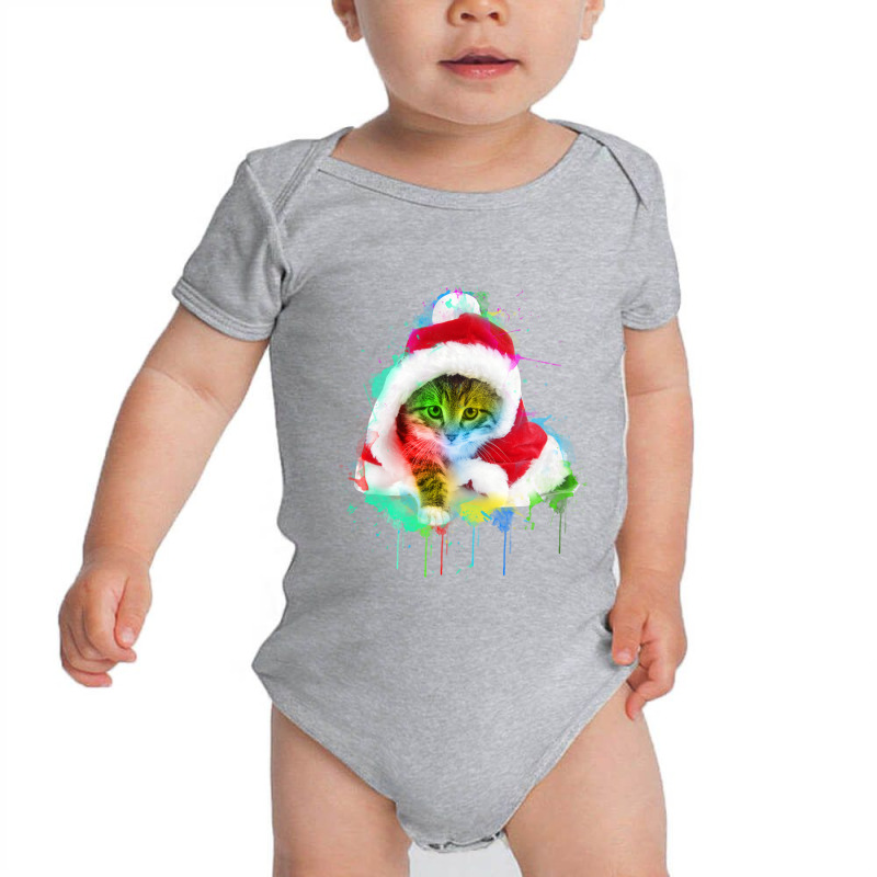 Merry Christmas Cat Baby Bodysuit | Artistshot