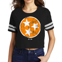 Tennessee Shirt State Flag Orange & White Vintage Est. 1796 Scorecard Crop Tee | Artistshot