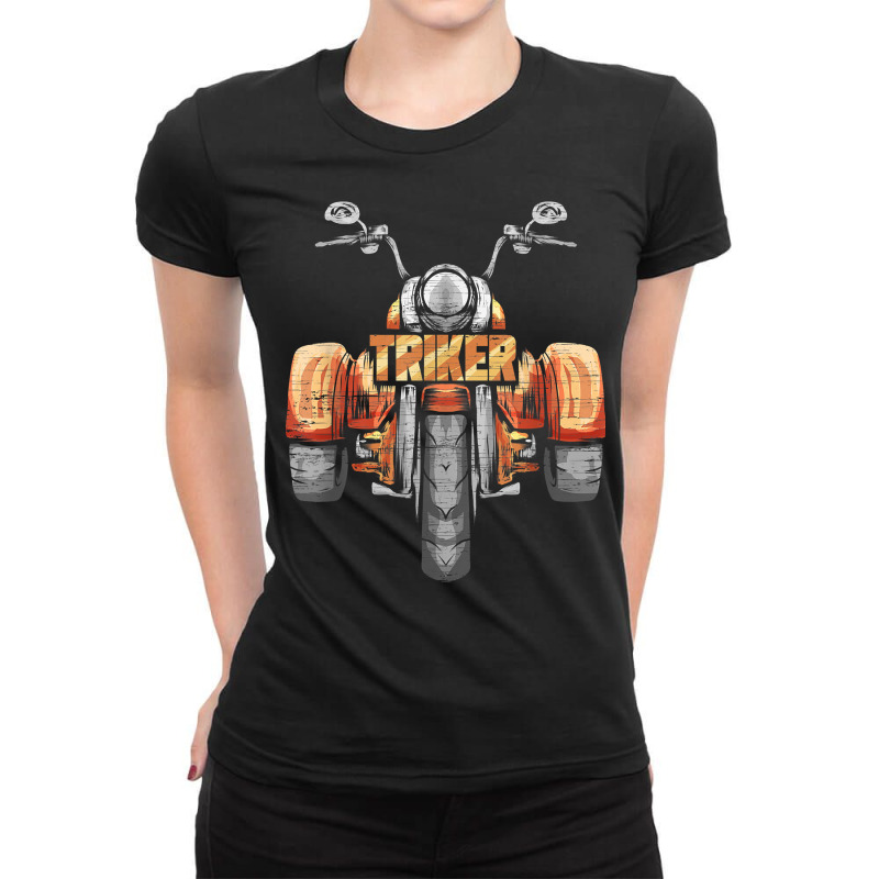 Triker Motortrike Motorcycle Trike Three Wheeler Biker Gift T Shirt Ladies Fitted T-Shirt by vorgasofaguiarb | Artistshot