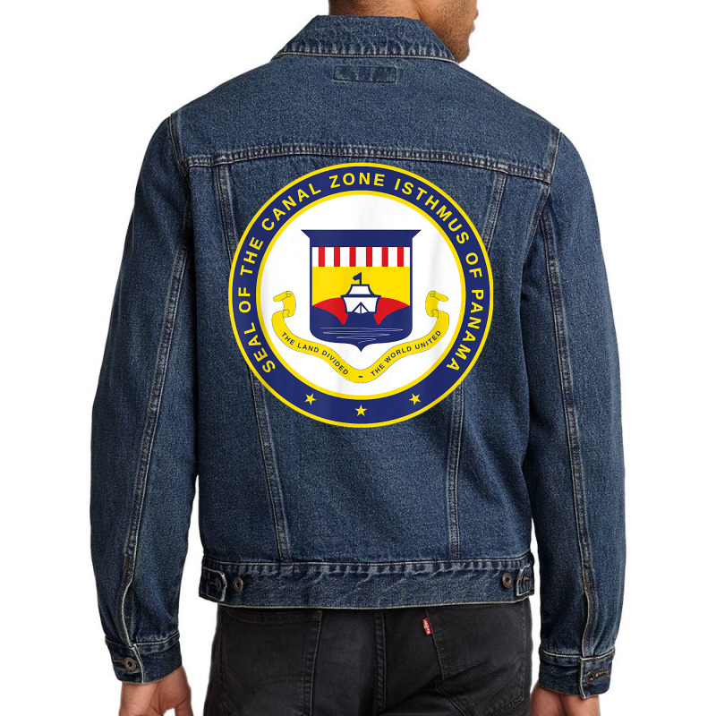 Seal Of The Panama Canal Zone   Isthmus Of Panama   Zonian Men Denim Jacket by loreyviwootenm | Artistshot