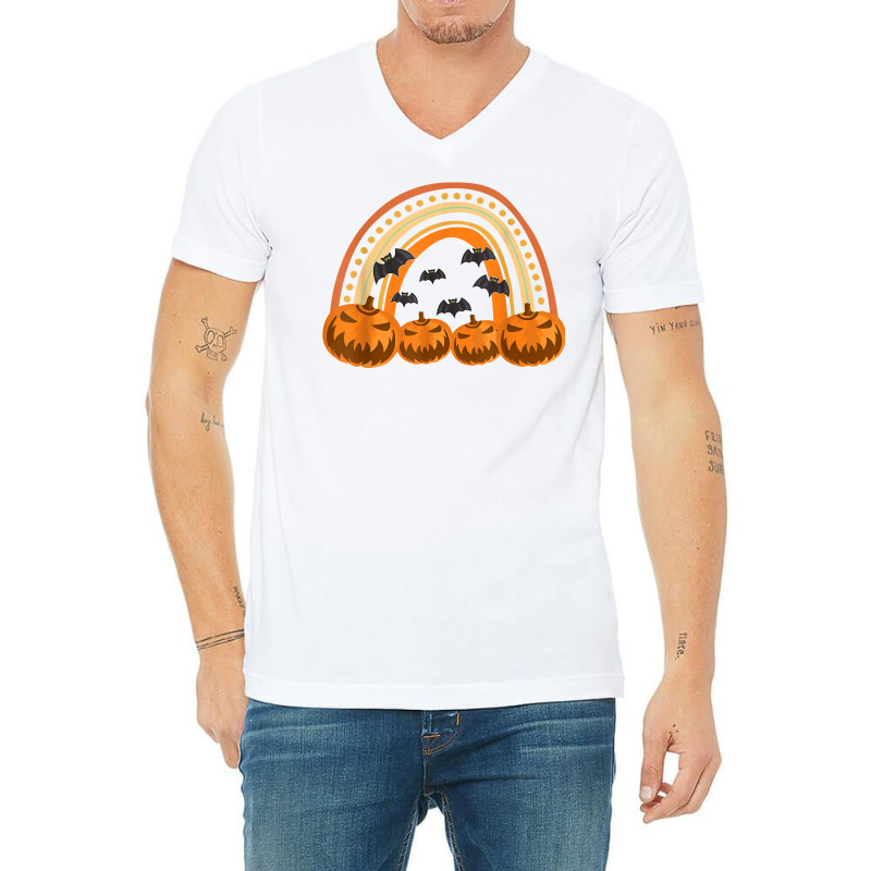 Funny Pumpkin Halloween Core Design T Shirt V-neck Tee | Artistshot