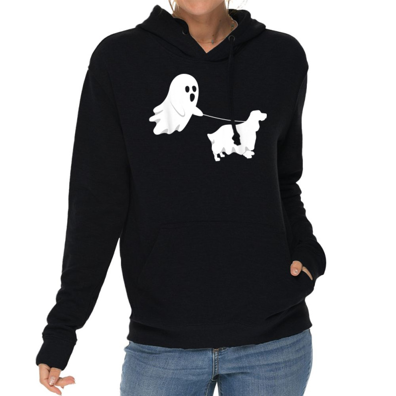 Ghost English Springer Spaniel Funny Boo Halloween Costume T Shirt Lightweight Hoodie | Artistshot