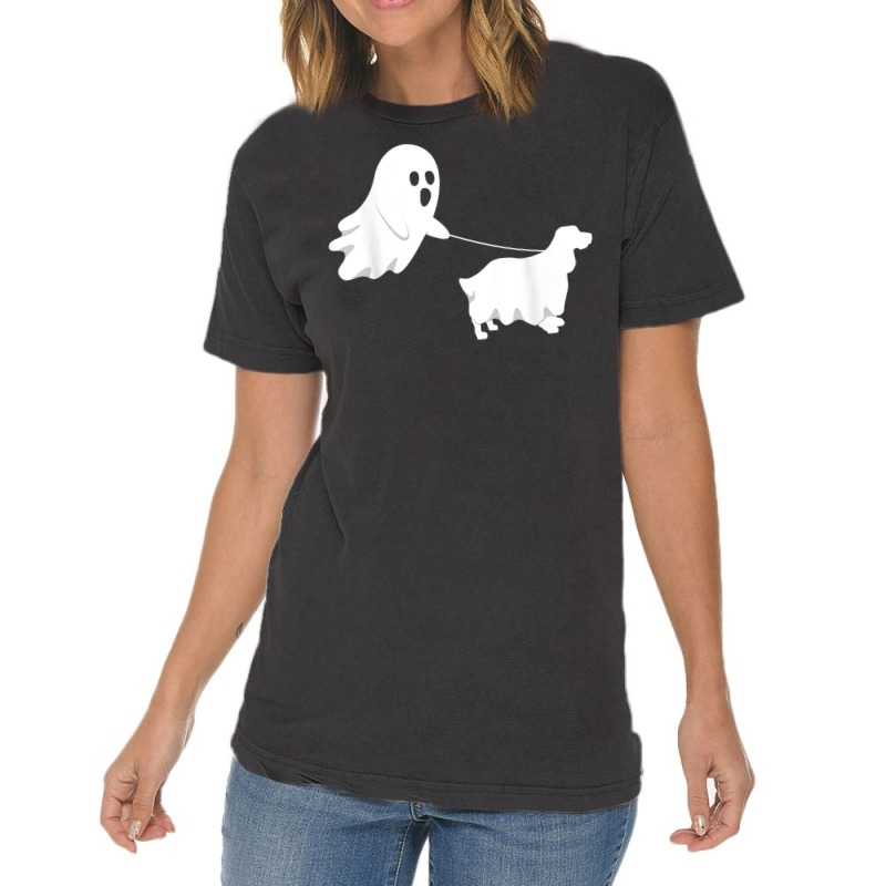 Ghost English Springer Spaniel Funny Boo Halloween Costume T Shirt Vintage T-shirt | Artistshot