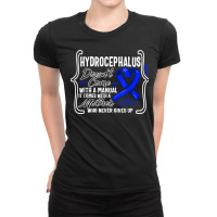 Hydrocephalus Awareness Doesn't Come With A Manual Hydroceph T Shirt Ladies Fitted T-shirt | Artistshot