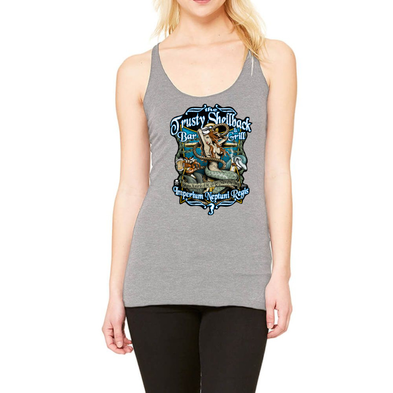 Trusty Shellback Bar And Grill Equator Crossing Nautical Art T Shirt Racerback Tank by vorgasofaguiarb | Artistshot