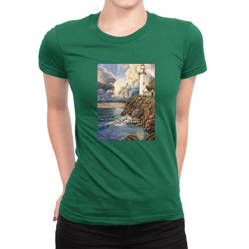 The Light House Ladies Fitted T-Shirt by jsomedumbstuff | Artistshot