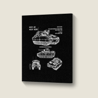 M2 Bradley Ifv M3 Cfv Us Army Recon Blueprint Portrait Canvas Print | Artistshot