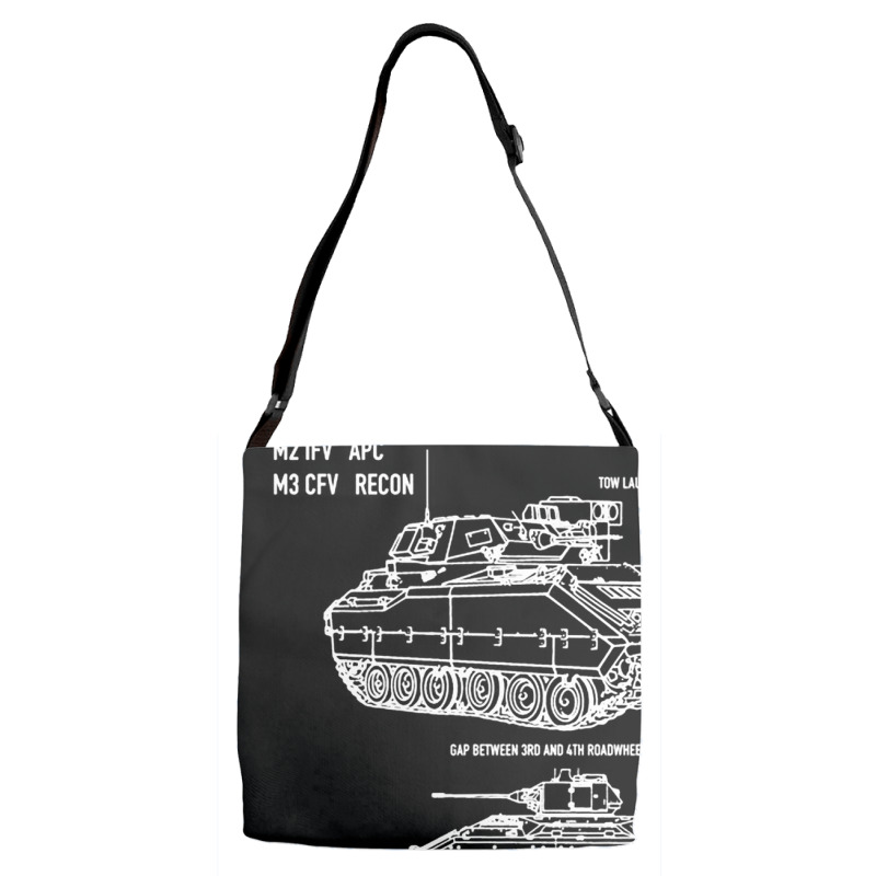 M2 Bradley Ifv M3 Cfv Us Army Recon Blueprint Adjustable Strap Totes by naeshastores | Artistshot