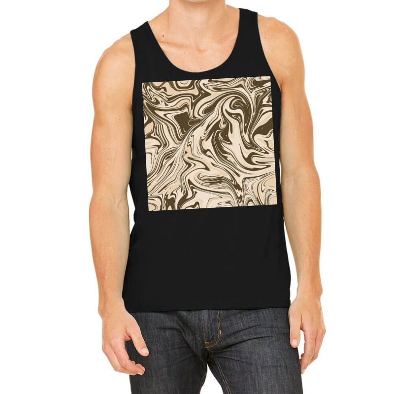 Cream Chocolate Abstract Marble Tank Top | Artistshot