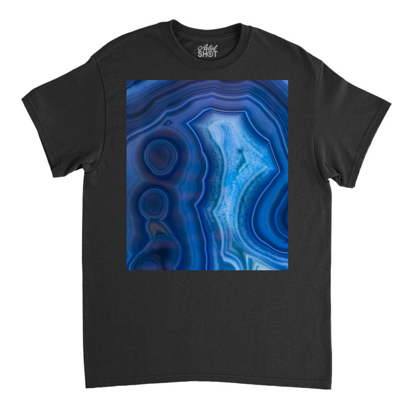 Deep Blue Lagoon Agate Canvas Classic T-shirt | Artistshot