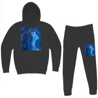 Deep Blue Lagoon Agate Canvas Hoodie & Jogger Set | Artistshot