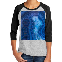 Deep Blue Lagoon Agate Canvas Youth 3/4 Sleeve | Artistshot