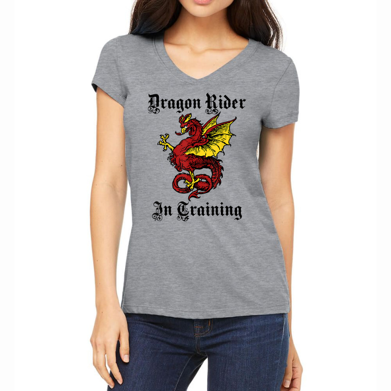 Renaissance Festival Dragon Rider In Training Shirt Women's V-Neck T-Shirt by lacourpnyaray3 | Artistshot