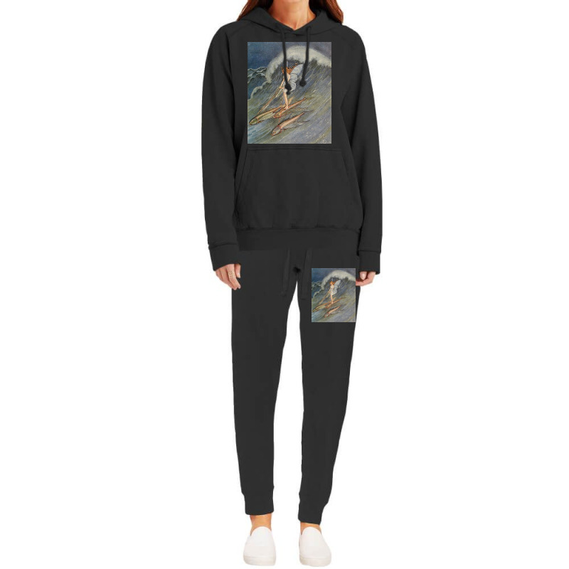 Flower Fairy On A Wave Hoodie & Jogger Set | Artistshot