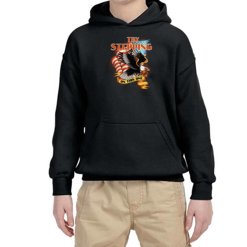 Try Stepping On This One Youth Hoodie by BLQS Apparel | Artistshot