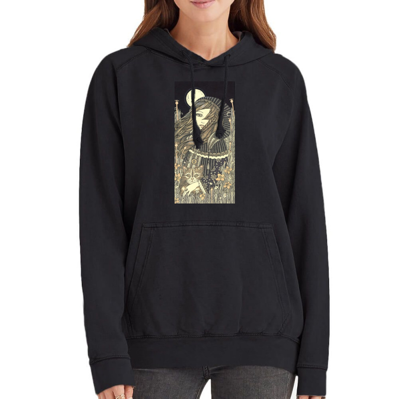 Cat Girl Vintage Hoodie | Artistshot