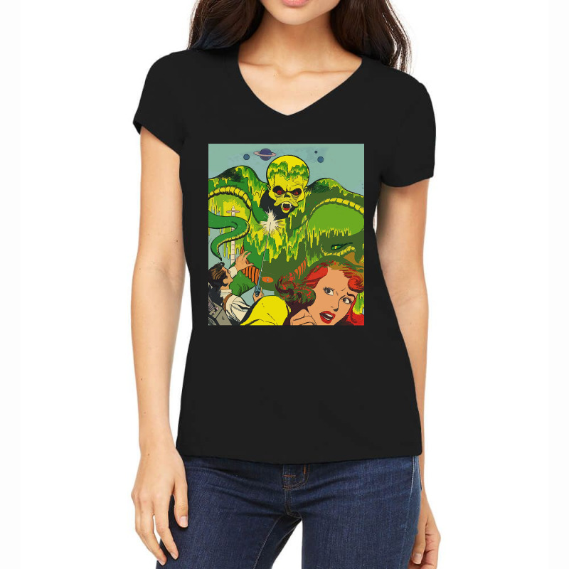 Retro Vintage Robotic Mens My Favorite Women's V-Neck T-Shirt by Artist-Marin | Artistshot