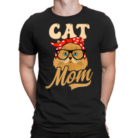 Bandana Cat Mom Design Persian Cat Art Character T-shirt | Artistshot