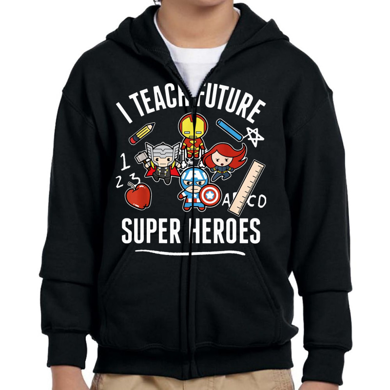 Super Heroes I Teach Future Youth Zipper Hoodie by AllStar | Artistshot