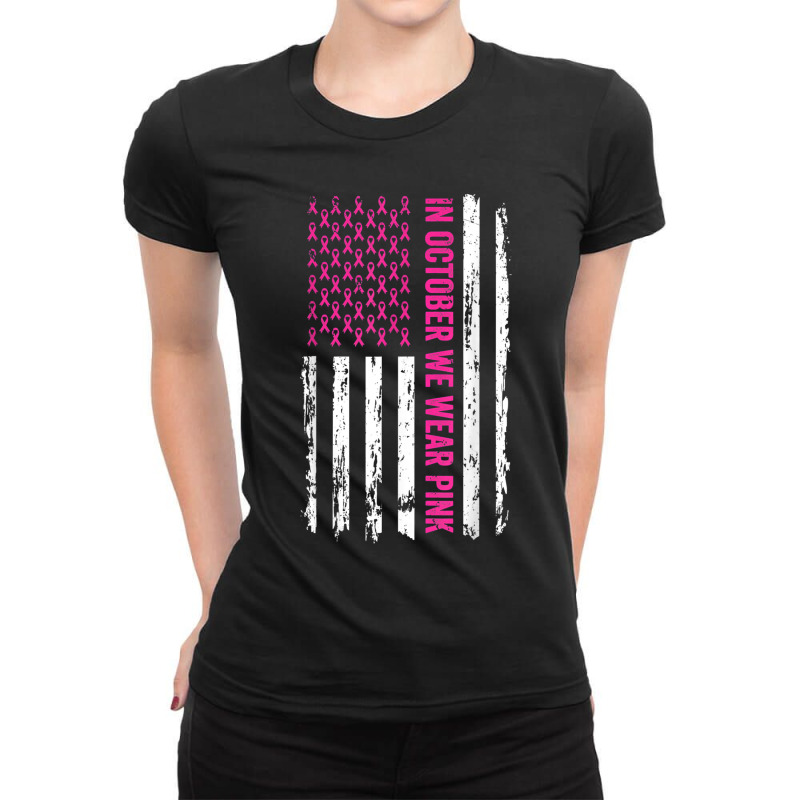 Music Retro Pink Ribbon Mens My Favorite Ladies Fitted T-Shirt by MadisonDesign | Artistshot