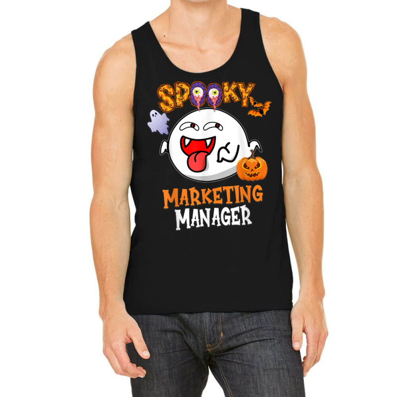 Boo Halloween Costume Spooky Marketing Manager T Shirt Tank Top by dubrayhecallezhd | Artistshot