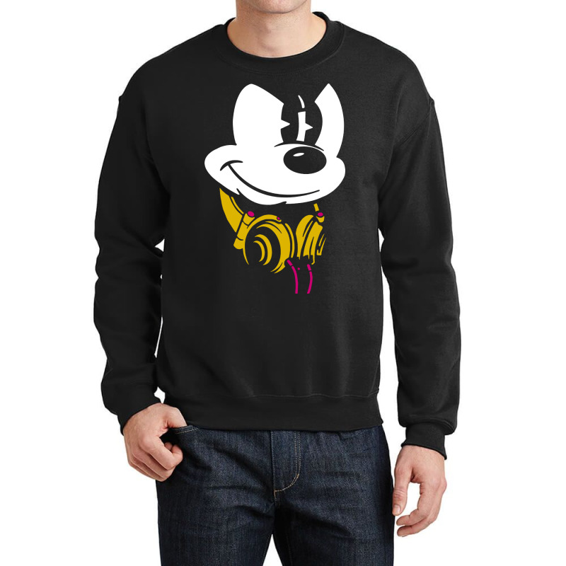 Mouse Headphones Crewneck Sweatshirt by AllStar | Artistshot