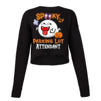 Boo Halloween Costume Spooky Parking Lot Attendant T Shirt Cropped Sweater | Artistshot