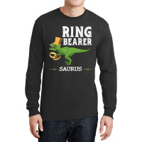 Trex Dinosaur Wedding Party - Ring Bearer Saurus Funny Men Long Sleeve Shirts | Artistshot