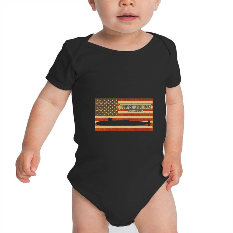 Uss Abraham Lincoln Ssbn 602 Nuclear Ballistic Missile Submarine Vinta Baby Bodysuit by naeshastores | Artistshot