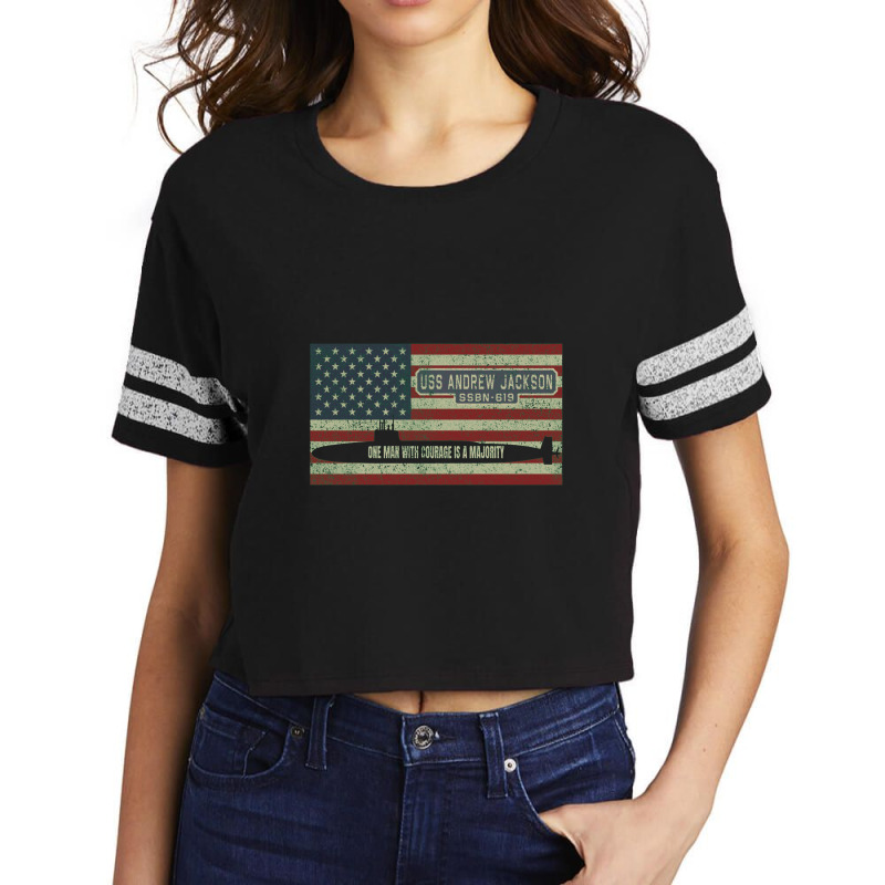 Uss Andrew Jackson Ssbn 619 Nuclear Ballistic Missile Submarine Scorecard Crop Tee by naeshastores | Artistshot