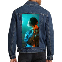 Lilpeep Covered Bangs Men Denim Jacket | Artistshot