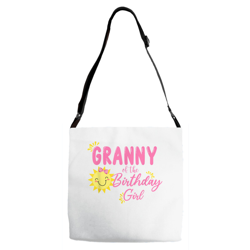 Granny Of Sunshine 1st Birthday Sunshine Girl Birthday T Shirt Adjustable Strap Totes | Artistshot