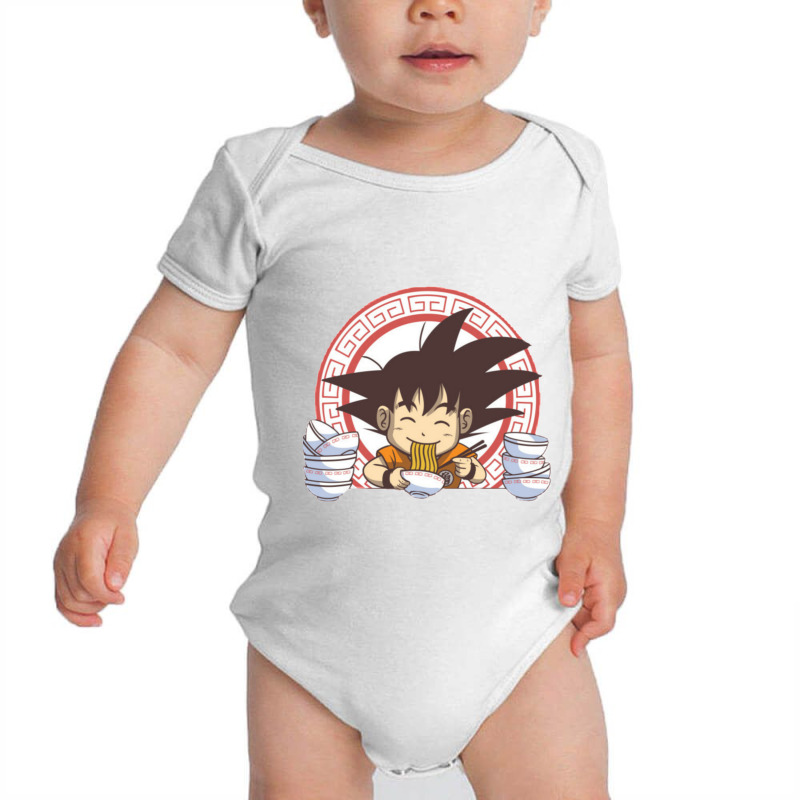 Little Goku Eating Noodles Baby Bodysuit by Ha Thu | Artistshot