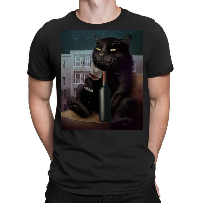 Black Cat Drink Forget Things 3 T-shirt | Artistshot