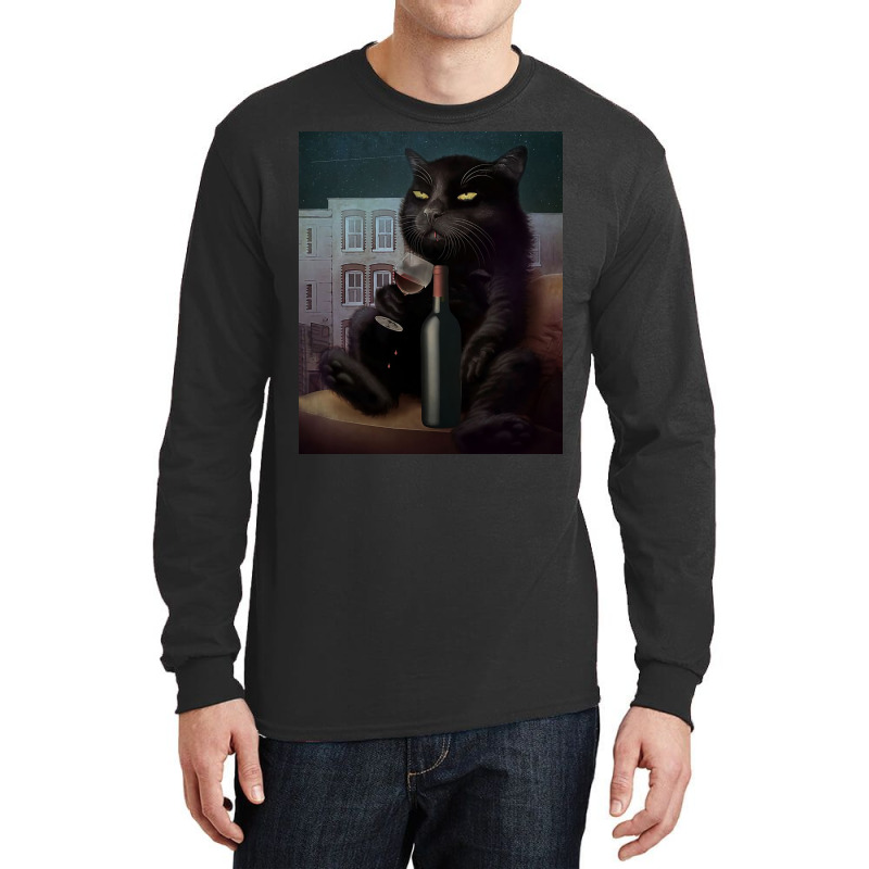 Black Cat Drink Forget Things 3 Long Sleeve Shirts | Artistshot