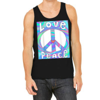 Peace Sign Love T Shirt 60s 70s Tie Die Hippie Costume Characters Vide Tank Top | Artistshot