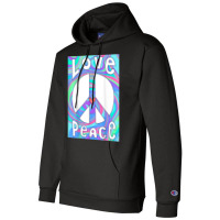 Peace Sign Love T Shirt 60s 70s Tie Die Hippie Costume Characters Vide Champion Hoodie | Artistshot