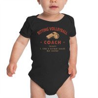 Sitting Volleyball Coach Definition Funny Volleyball Player T Shirt Baby Bodysuit | Artistshot