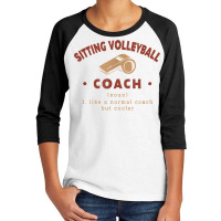 Sitting Volleyball Coach Definition Funny Volleyball Player T Shirt Youth 3/4 Sleeve | Artistshot