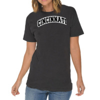 Cincinnati Ohio Varsity Style Vintage Red Tank Top Vintage T-shirt | Artistshot