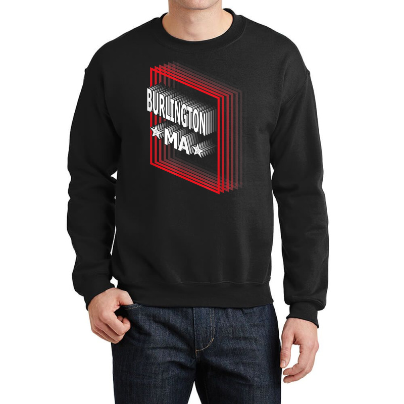 Retro Vaporwave Burlington Massachusetts Ma T Shirt Crewneck Sweatshirt | Artistshot